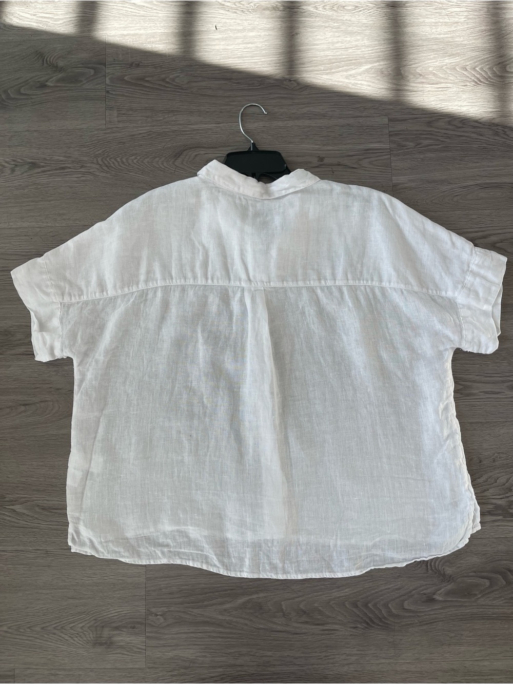 Tahari 100% linen button down short sleeve xl - Picture 2 of 6